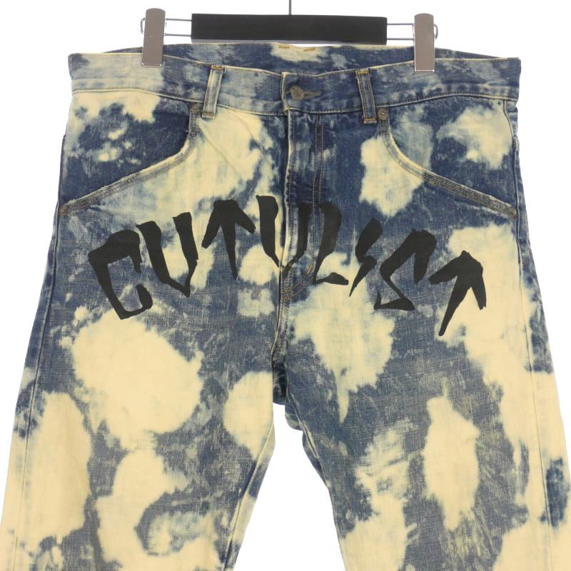 カタリスト CVTVLIST ロゴプリント ブリーチデニムパンツ ジーンズ 2