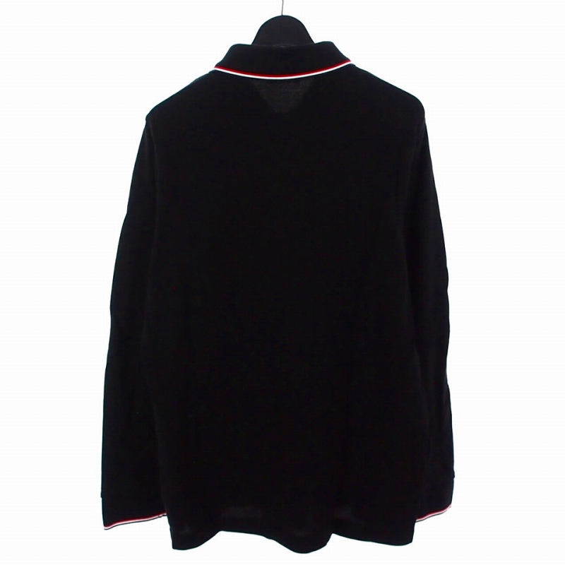 MONCLER 黒 長袖ポロシャツ XL モンクレール 長袖 【公式通販】