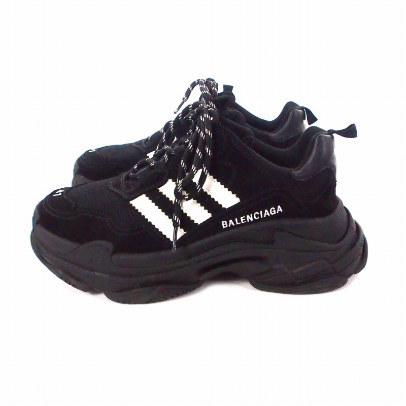 Balenciaga Triple S × adidas スニーカー 43 黒 バレンシアガ