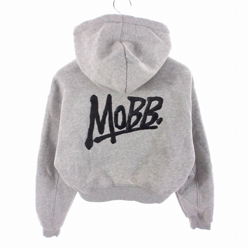 モブ MOBB OG CROPPED HOODIE ショート丈 パーカー フーディ S グレー