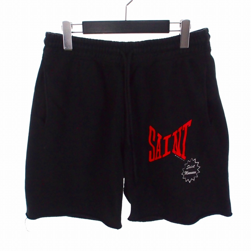 Saint Michael 黒 ショートパンツ セントマイケル SAINTMICHAEL SWEAT SHORTS SAINT BLACK ショート