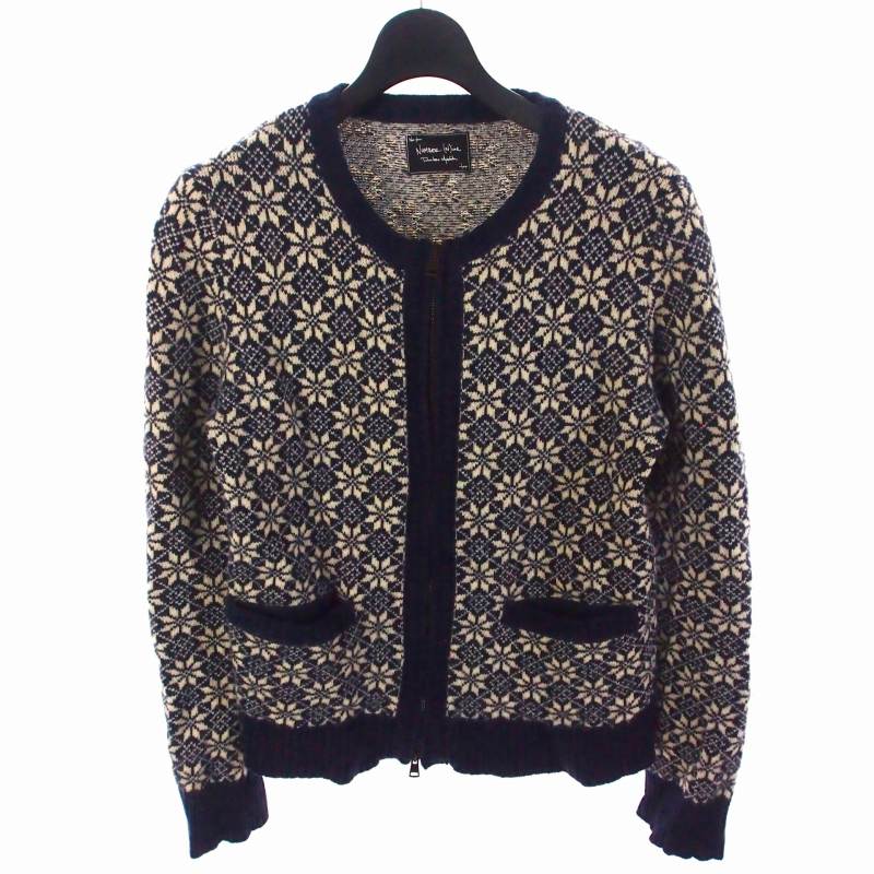 v*i様 ナンバーナイン 08AWタグ付 カーディガン ナンバーナイン NUMBER (N)INE 08AW 雪柄 ジップカーディガン 2