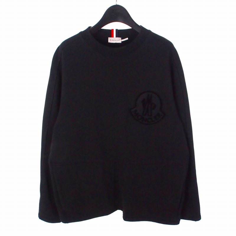 モンクレール MONCLER MAGLIA GIROCOLLO ロゴワッペン ポケット付き 