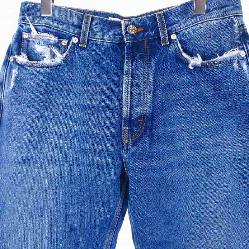 【中古】未使用品 セファ 25AW Frayed Cut Jeans DARK  BLUE デニムパンツ 30in インディゴ SF-25FWM-048 メンズ 未使用品 セファ Sefr 25AW Frayed Cut Jeans DARK RIVER BLUE デニム