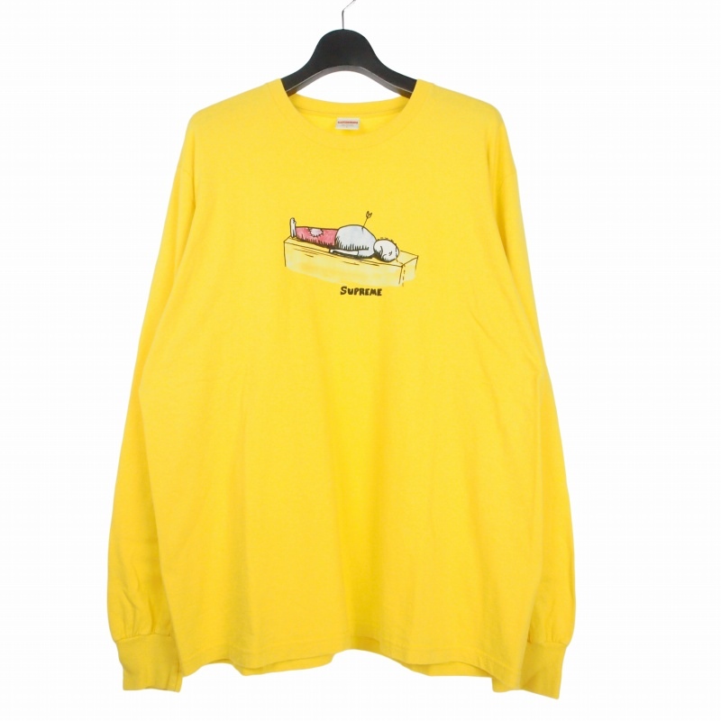 シュプリーム SUPREME 23AW Neil Blender Arrow L/S Tee ニールブレンダーアロー ロングスリーブ ロンT Tシャツ カットソー 長袖 L イエロー 黄 メンズ