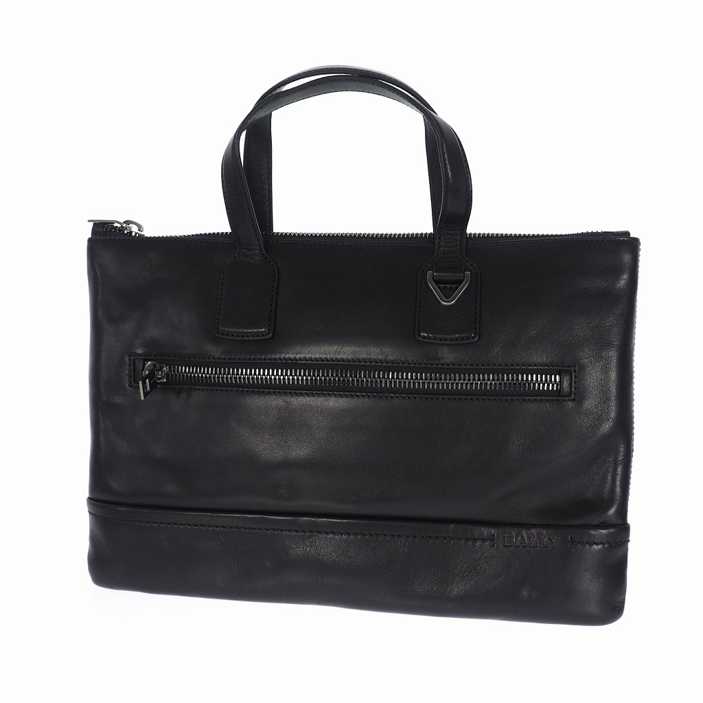 未使用品 バリー BALLY TAS カーフレザー 2WAY ビジネスバッグ ライン 
