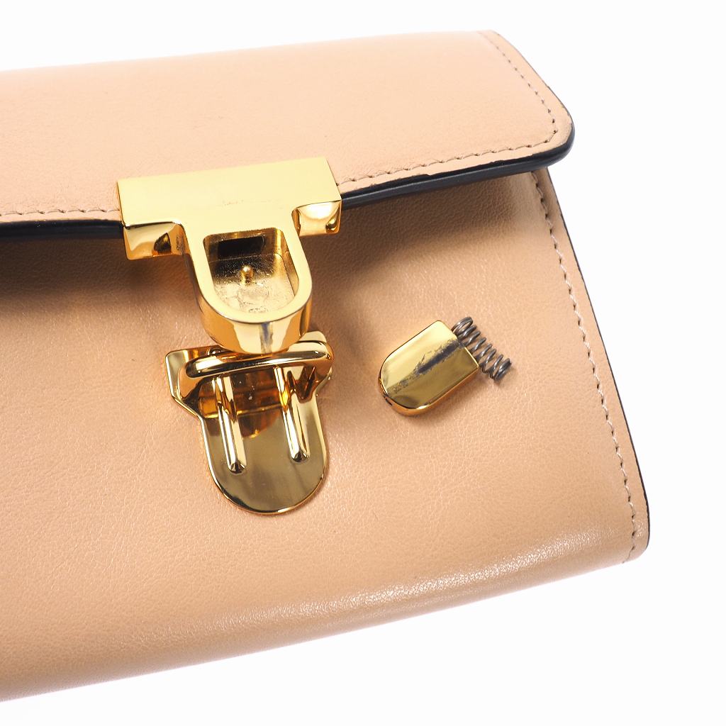 未使用品 マルニ MARNI 18AW レザー フラップ コンパクト ウォレット