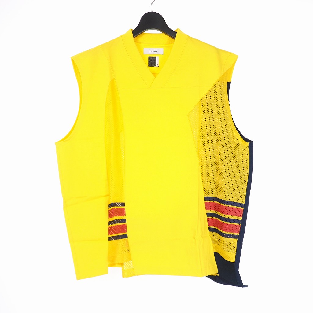 未使用品 ファセッタズム FACETASM 17SS Vネック メッシュ タンク 