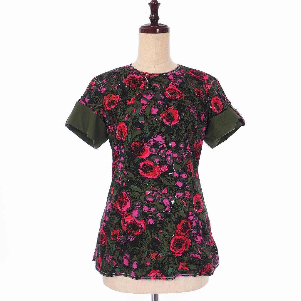 未使用品 マルニ MARNI 20SS S/S BLOUSE 花柄 総柄 プリント ブラウス 