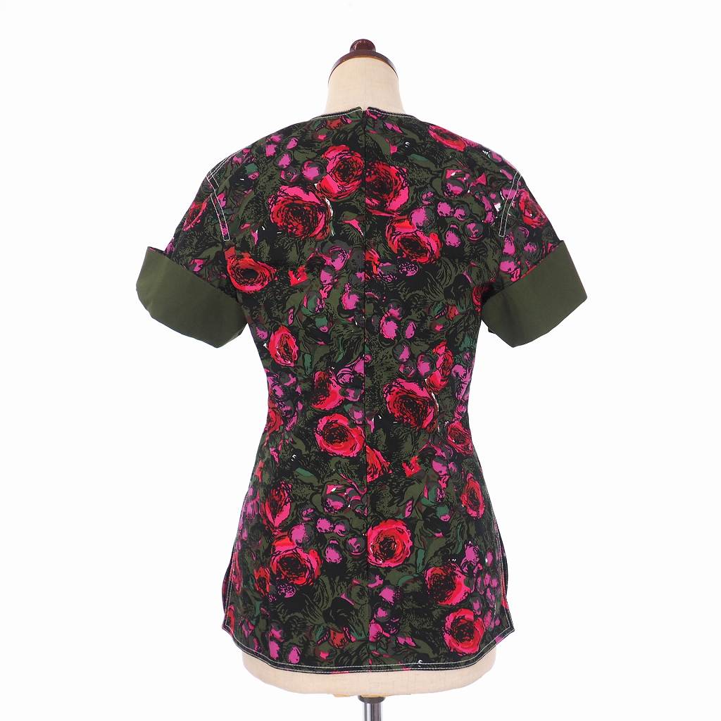 未使用品 マルニ MARNI 20SS S/S BLOUSE 花柄 総柄 プリント ブラウス 