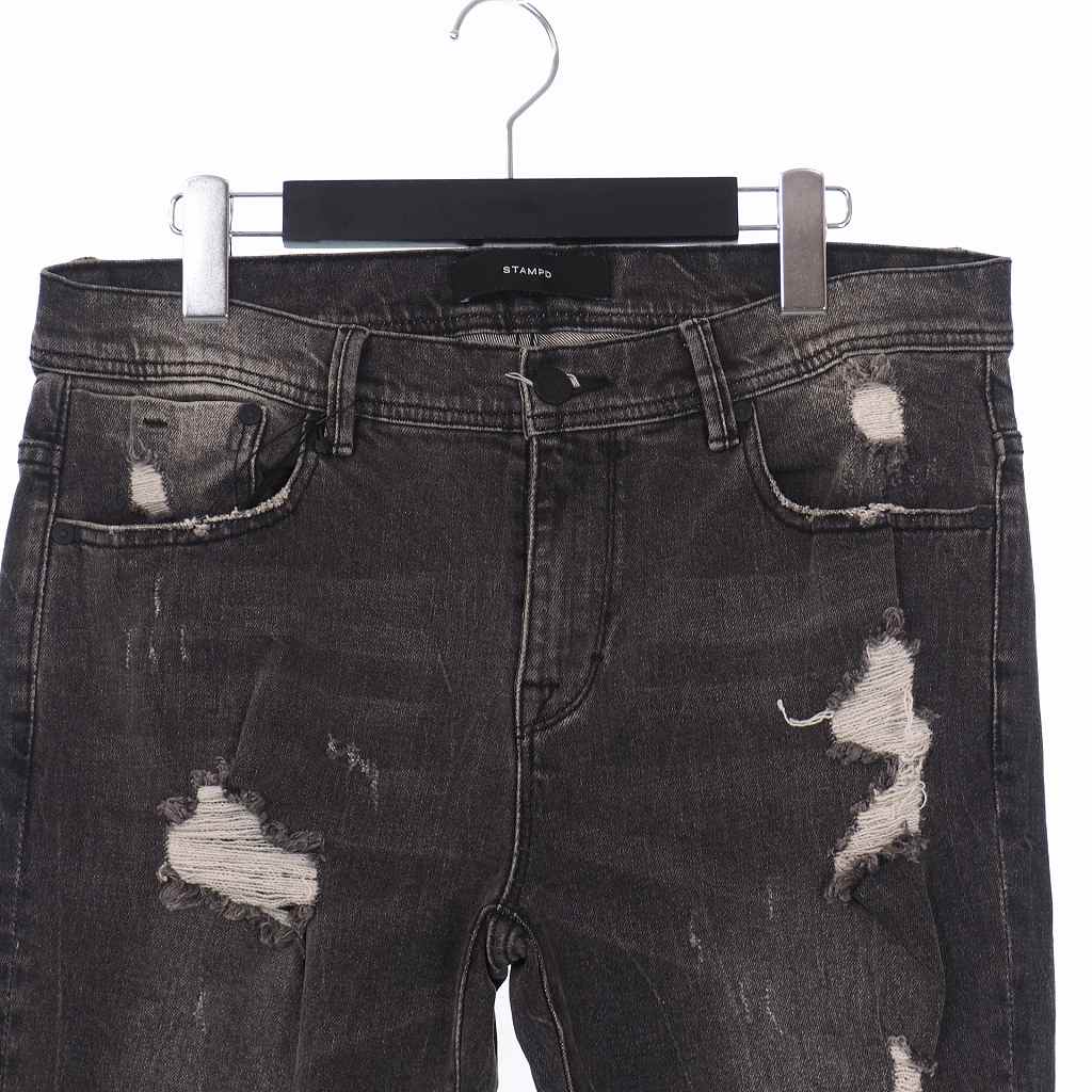 よくある Stampd スタンプド ジーンズ フルレングス ダメージ加工 ライトグレー ブランディア 店 コンディシ Shineray Com Br