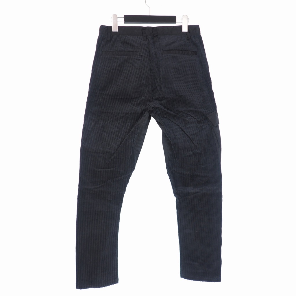 未使用品 オーレット Ouret aw コーデュロイ ワッシャー ストレッチ ミリタリー スキニー カーゴパンツ 1 黒 ブラック Or2 2461 メンズ 3 ベクトルパーク