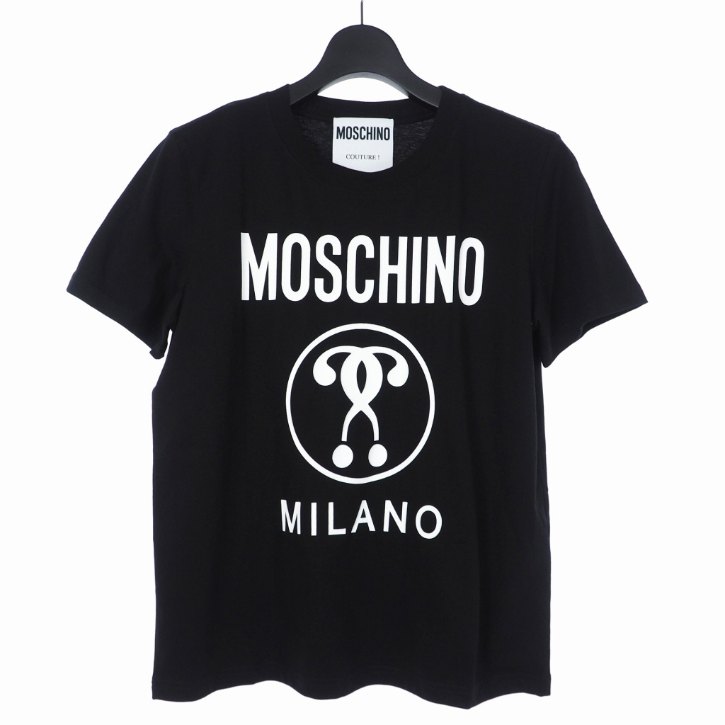 未使用品 モスキーノ MOSCHINO 20SS フロント ロゴ プリント Tシャツ 