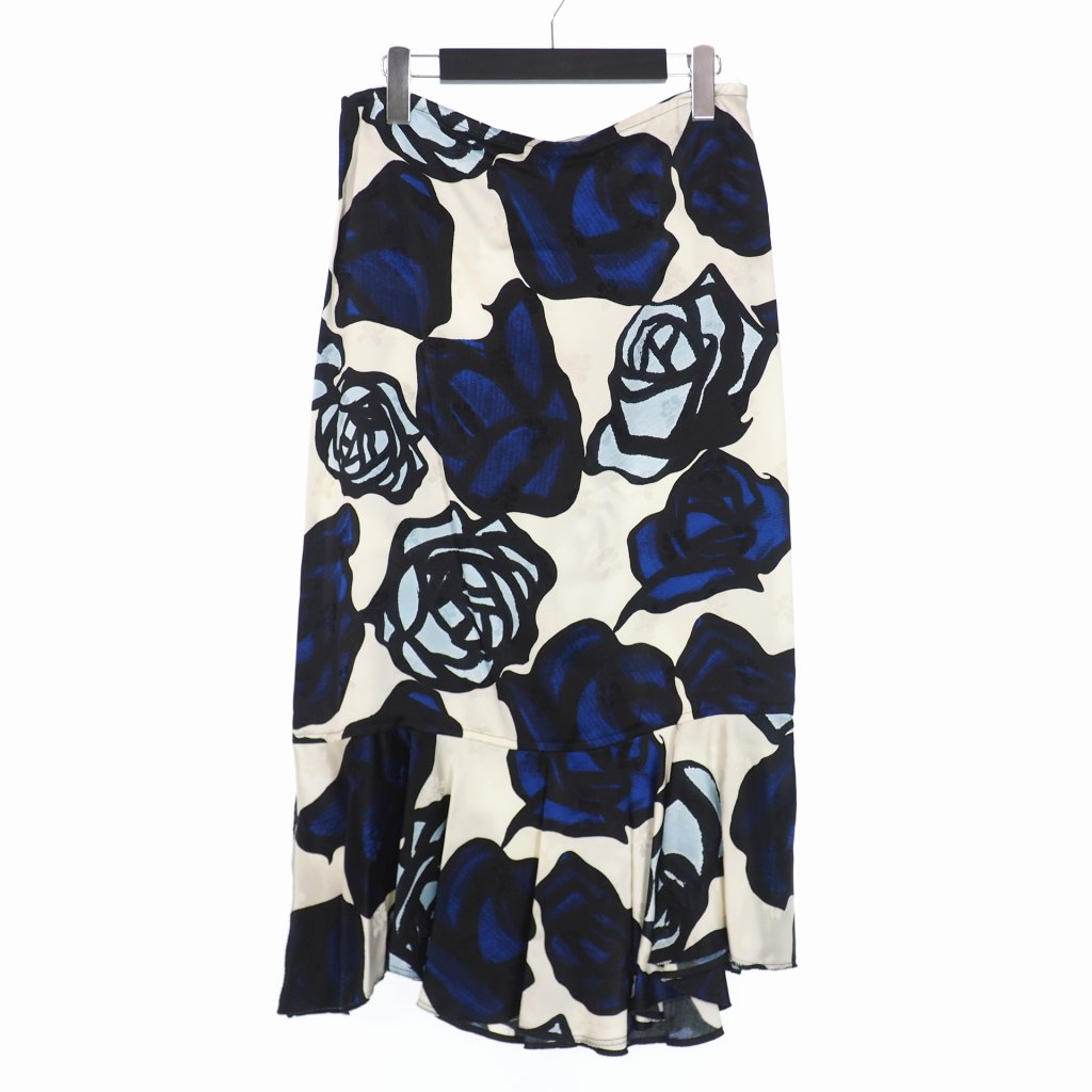 未使用品 マルニ MARNI 20AW 花柄 サテンジャガード ロングスカート 40 