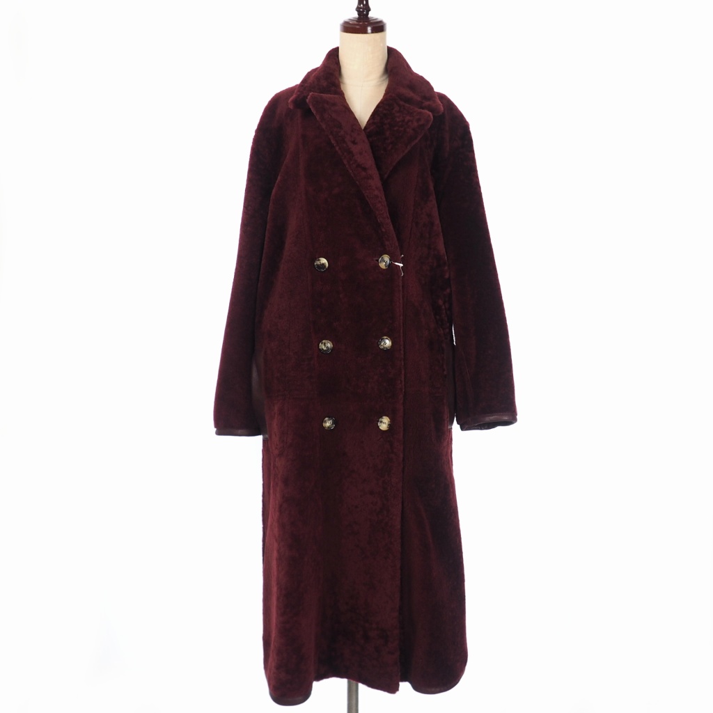 マルニ MARNI SHERLING COAT リバーシブル ムートンコート 40 ボルドー ...