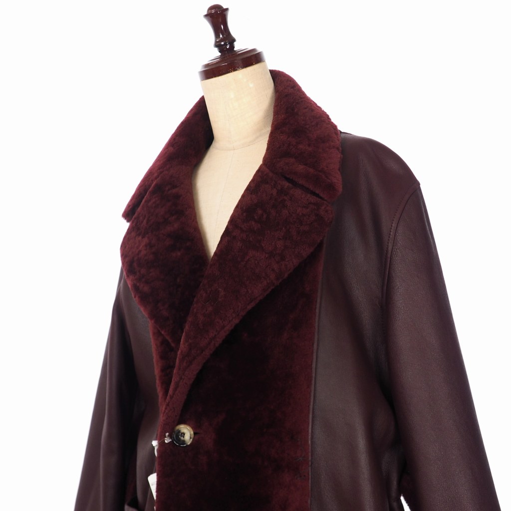 マルニ MARNI SHERLING COAT リバーシブル ムートンコート 40 ボルドー ...