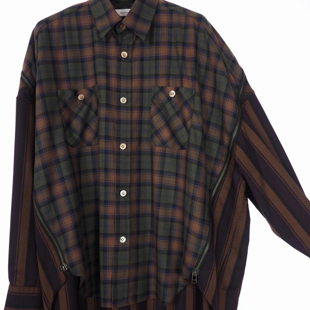 ファセッタズム Facetasm 21aw High Low Zipper Shirt フィッシュテール ジッパー ロングシャツ チェック ストライプ 長袖 4 ブラウン 茶 Csw Sh M01 メンズ 3 ベクトルパーク ファセッタズム Facetasm 21aw High Low Zipper Shirt フィッシュテール ジッパー ロングシャツ チェック ストライプ 長袖 4 ブラウン 茶 Csw Sh M01 メンズ 3 ベクトルパーク