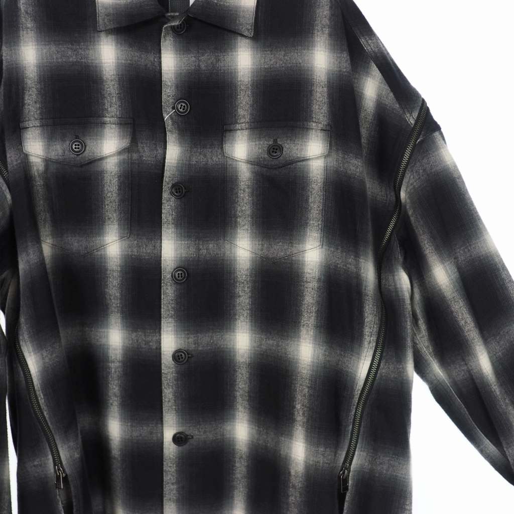 ファセッタズム FACETASM 21AW CHECK ZIPPER SHIRT チェック ジッパー 