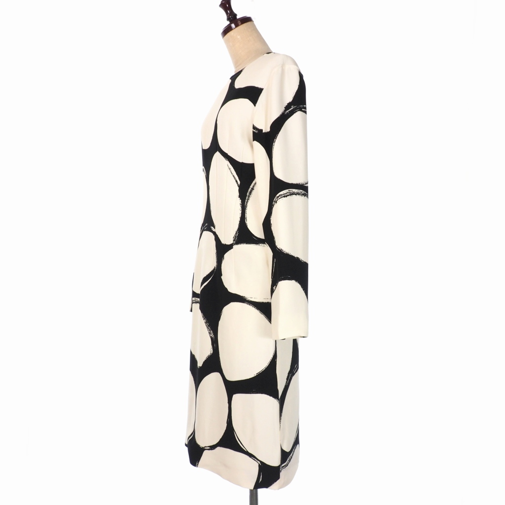 マルニ MARNI 20AW ドット柄 ロングワンピース 長袖 36 オフホワイト 