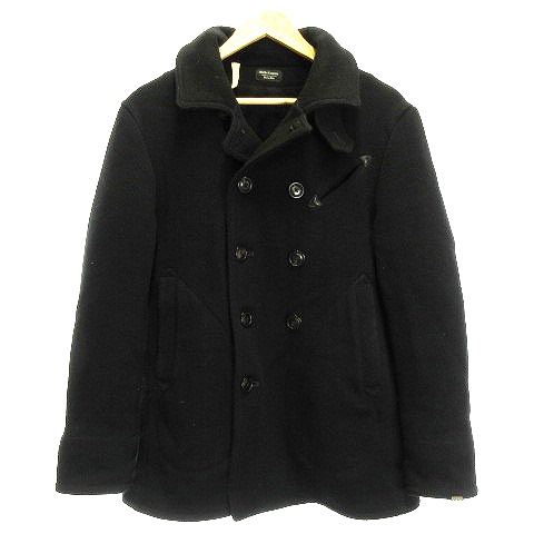 オールドジョー Oldjoe Co コート ピーコート Pコート ジャケット 長袖 ミドル丈 裏起毛 ヘンリーボーン 厚手 ウール 無地 黒 ブラック 08 A W Wpc アウター メンズ 4 ベクトルパーク