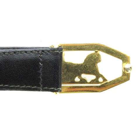 セリーヌ CELINE ヴィンテージ 馬車金具 トップ式バックル ベルト  