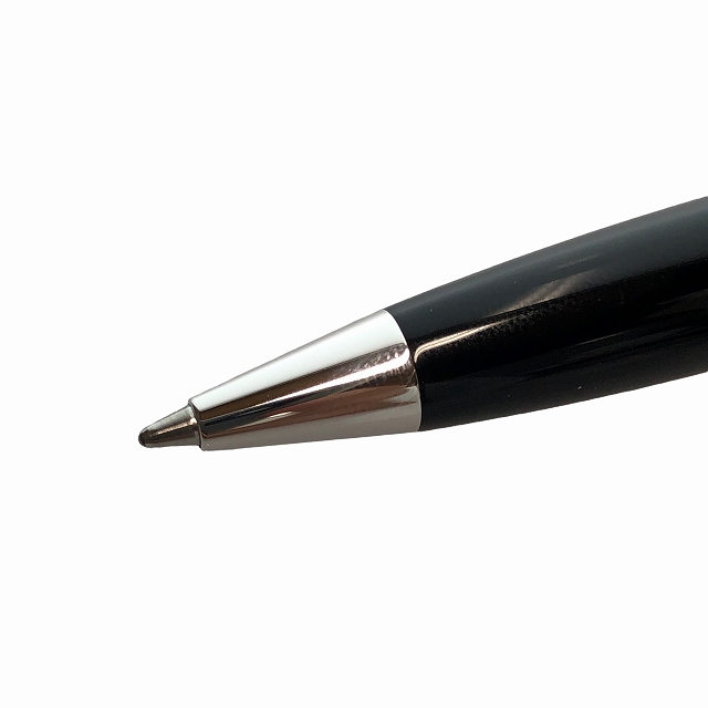 グッチ GUCCI ボールペン ツイスト式 ロゴ 黒 シルバーカラー ブラック