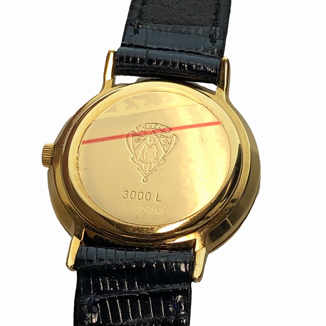 グッチ GUCCI 腕時計 3000L シェリーライン レザーベルト