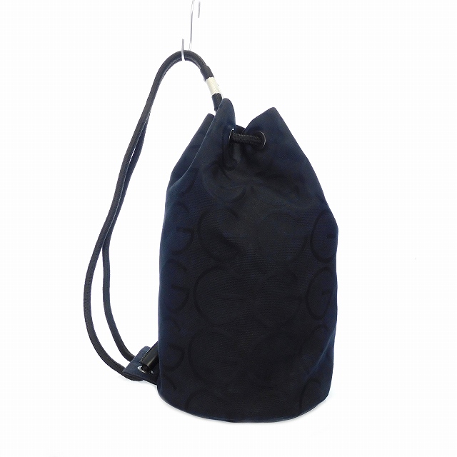 グッチ Gucci ワンショルダーバッグ キャンバス 巾着袋 黒 ブラック 鞄 かばん メンズ レディース 4 ベクトルパーク