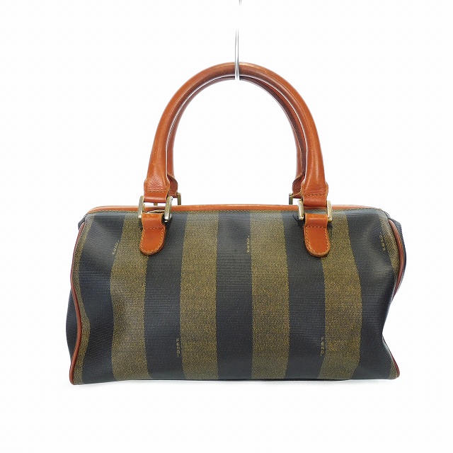 フェンディ FENDI ハンドバッグ ミニボストン ペカン柄 PVC×レザー 