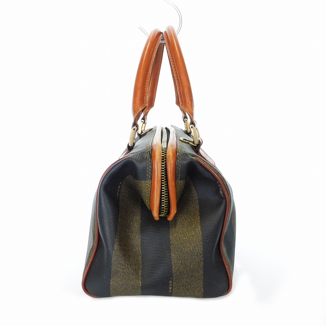 フェンディ FENDI ハンドバッグ ミニボストン ペカン柄 PVC×レザー 