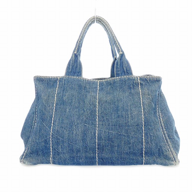 プラダ PRADA DENIM CANAPA カナパ ハンドバッグ トートバッグ デニム  