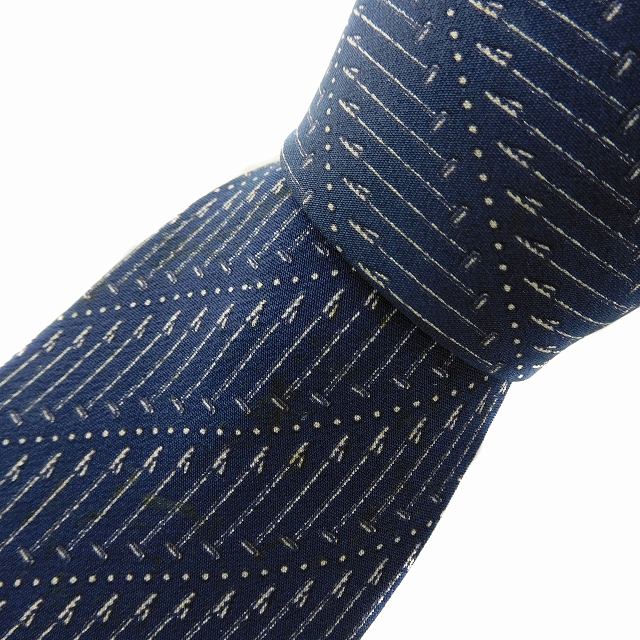 ランセル Lancel ネクタイ レギュラータイ 絹 シルク 総柄 紺 ネイビー ベージュ スーツ小物 Tay メンズ 4 ベクトルパーク