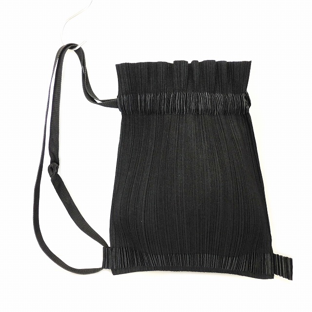 プリーツプリーズ PLEATS PLEASE イッセイミヤケ 巾着 ショルダーバッグ 黒 ブラック かばん 鞄 /TAY レディース 日本でも代理店 プリーツプリーズ イッセイミヤケ ショルダーバッグ PLEASE PLEATS ショルダーバッグ