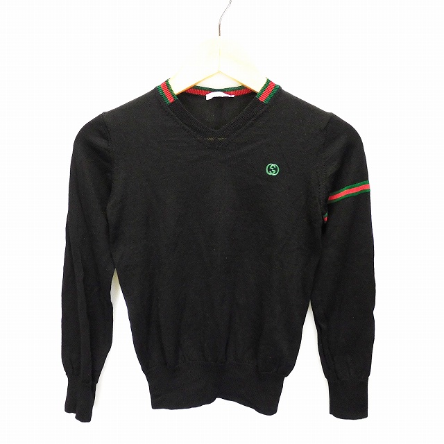 グッチ GUCCI 子供服 シェリーライン ニット セーター長袖 Vネック GG  