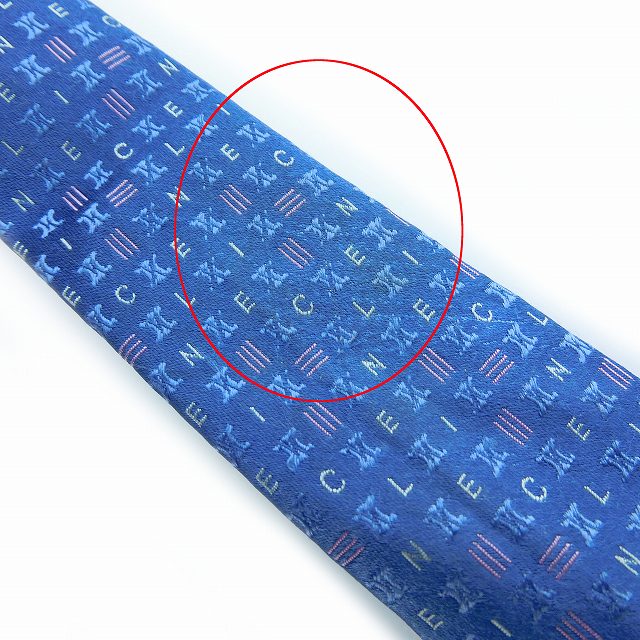 セリーヌ ネクタイ 新品 ジャガードタイ シルク 水色 青 チェック マカダム セリーヌ ネクタイ 新品 ジャガードタイ シルク 水色 青