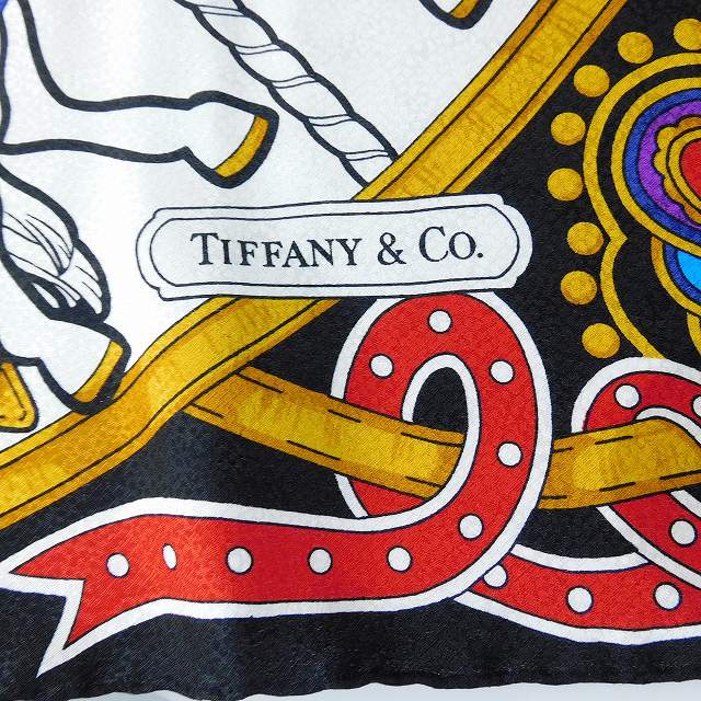 ティファニー TIFFANY & CO. 大判 スカーフ ストール シルク  