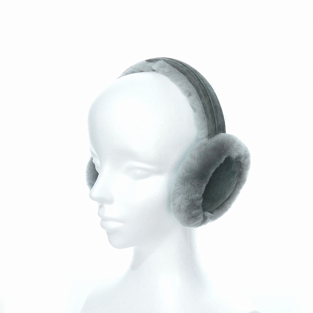 未使用品 アグ UGG DBL U EARMUFF イヤーマフ 耳当て ムートン グレー  
