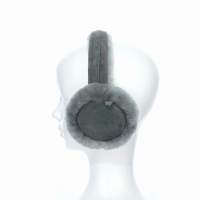 未使用品 アグ UGG DBL U EARMUFF イヤーマフ 耳当て ムートン グレー