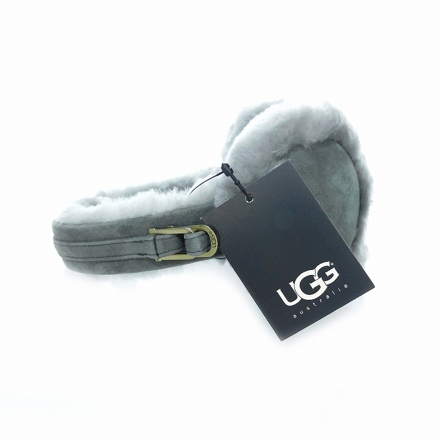 未使用品 アグ UGG DBL U EARMUFF イヤーマフ 耳当て ムートン グレー
