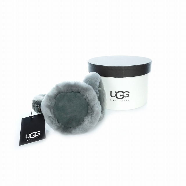 未使用品 アグ UGG DBL U EARMUFF イヤーマフ 耳当て ムートン グレー