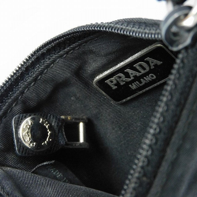 プラダ　ミニポーチ　黒　ナイロン PRADA プラダ Re Nylon ミニポーチ ブラック ナイロン/レザー