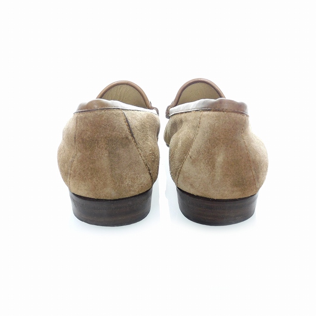 グッチ GUCCI ホースビット ローファー スエード 37C 茶 ブラウン