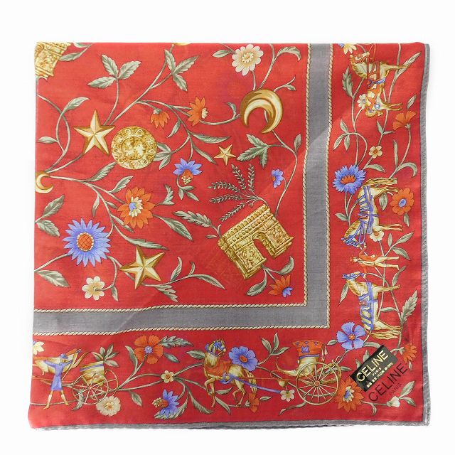 未使用品 セリーヌ CELINE ハンカチ 3枚セット ハンカチーフ 3色