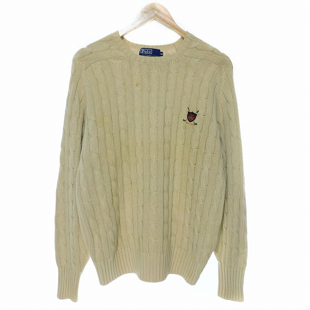 POLO RALPH LAUREN ベージュ 刺繍 コットン ニット 【公式通販】