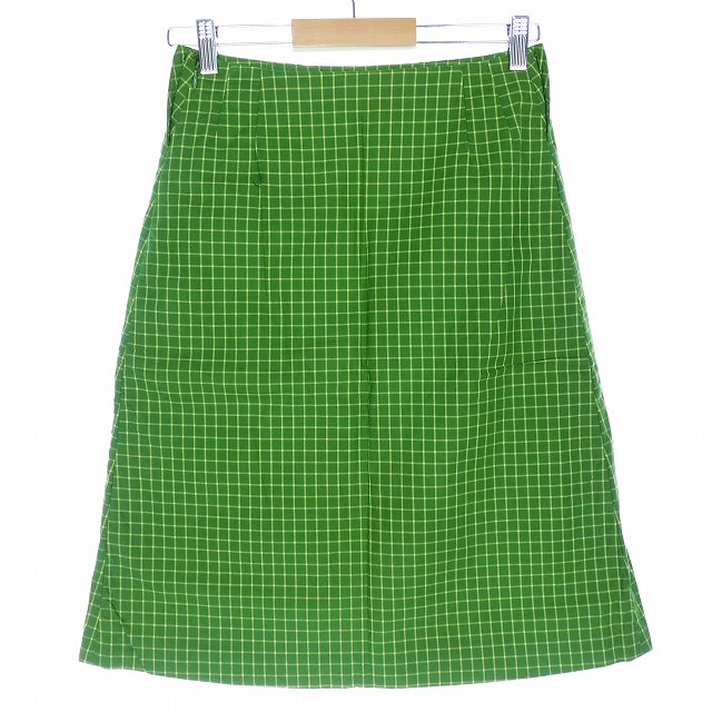 ケイトスペード KATE SPADE チェックスカート 台形 ロング ミモレ丈  