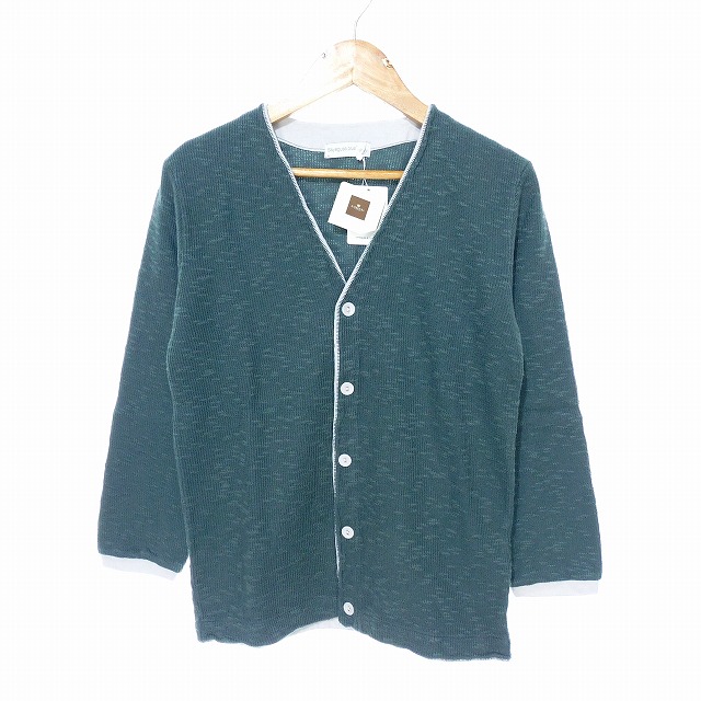 未使用品 サエグサ Sayegusa plus カーディガン 長袖 コットン 11才 緑  