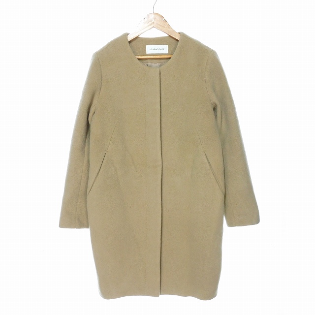 ドゥーズィエムクラス DEUXIEME CLASSE ウール ノーカラーコート  