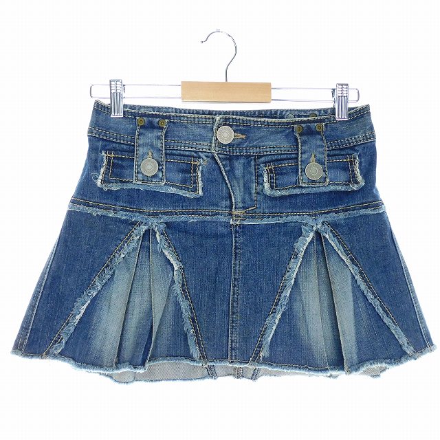 バーバリーブルーレーベル BURBERRY BLUE LABEL デニムスカート 台形 