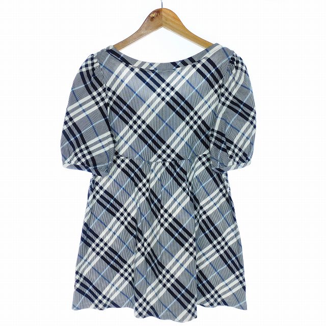 バーバリー BURBERRY トップス カットソー チュニック 長袖 フリル ロゴ 刺繍 グレー 5 Burberry ノースリーブ チュニック　サイズ38 チェック　美品　トップス　バーバリー カットソー　Mサイズ　レディース