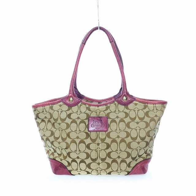 コーチ COACH 12369 シグネチャー トートバッグ キャンバス レザー 